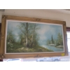 Image 1 : LG. FRAMED ORIGINAL PAINTING OF STREAM & TREES