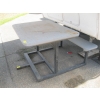 Image 1 : RECEIVER HITCH METAL FRAMED WOOD TOP TABLE, APPROX. 4'X3'