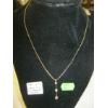 Image 1 : 10KT 16" LADIES CHAIN W/3 DIAMOND PENDANT