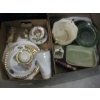 Image 1 : 2 BOXES OF MISC. PLATES, TEAPOT, ETC.