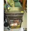 Image 1 : ANTIQUE HALL TABLE W/BARLEY TWIST LEGS & LOWER SHELF