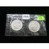 Image 1 : 2 - 1993 CDN MAPLE LEAF 1 OZ. .999 SILVER COINS (TAX EXEMPT)