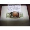 Image 3 : LADIES SILVER RING W/14KT GOLD LEAF ON SIDE, SZ 6