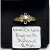 Image 1 : LADIES 10KT RING W/DIAMOND, 3.5G, SZ 8 1/4