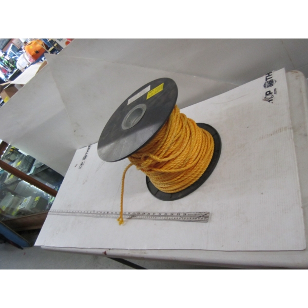 SPOOL OF YELLOW ROPE, 3/8"