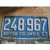 Image 3 : 1964 & 1963 BC LICENCE PLATES