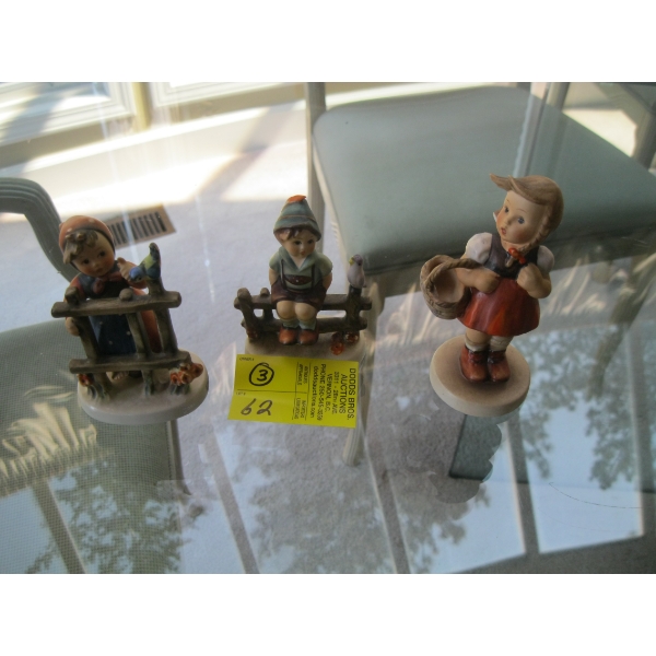3 HUMMEL FIGURINES - HAVE BEEN REPAIRED