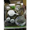 Image 2 : 2 BOXES OF MISC. INSULATORS, COLLECTABLE GLASSWARE, PICTURES, ETC.
