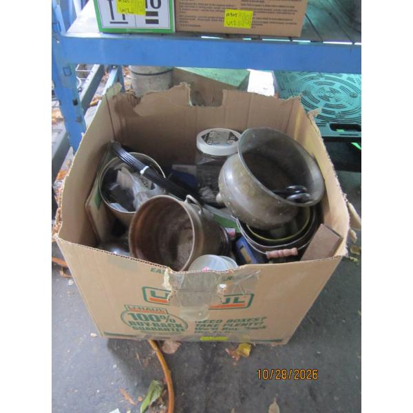 MISC. PLANTER POTS, SCREWS, WIRE, ETC.