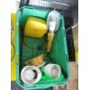 Image 3 : GREEN TUB OF LIGHTS, BRAD NAILER, TROUBLE LIGHT, ETC.