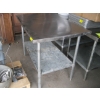 Image 1 : SMALLER STAINLESS STEEL TABLE W/LOWER SHELF