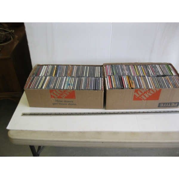 2 BOXES OF CDs