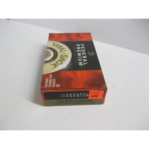 FEDERAL PREMIUM .338WIN MAG 225GR TROPHY BONDED BEAR CLAW|1X20 CARTRIDGES