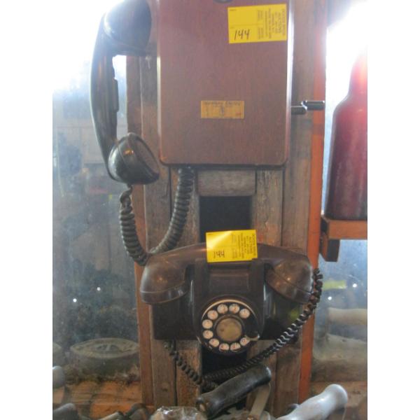 2 TELEPHONES - 1 OAK CASED