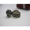 Image 5 : LADIES .925 SILVER RING W/LG. DARK STONE, 12G, SZ 6 1/2