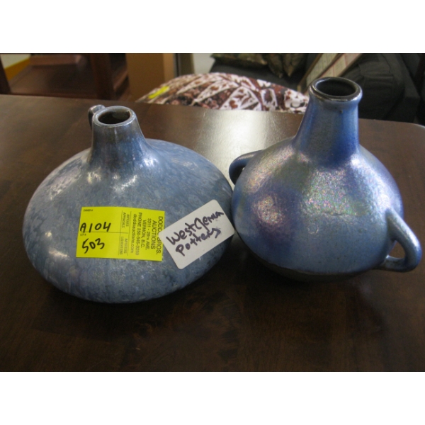 PAIR OF MCM WEST GERMAN POTTERY VASES