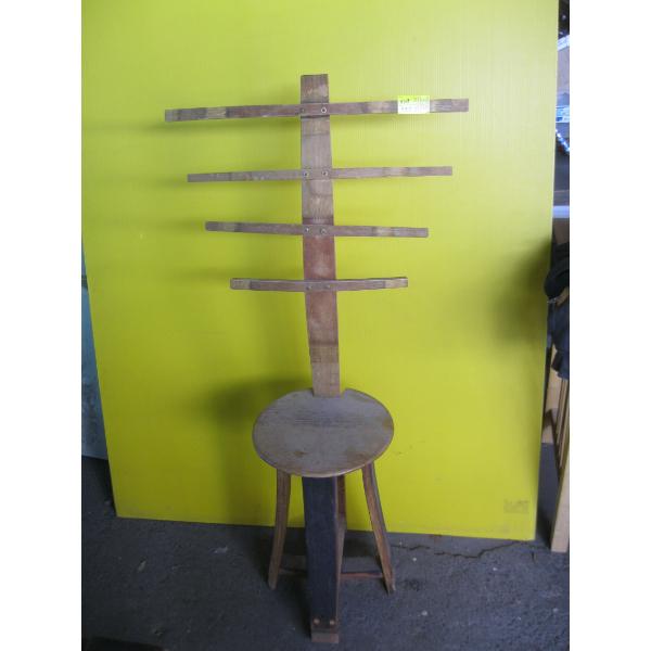 WINE BARRELL WOOD STOOL