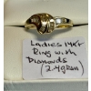 Image 1 : LADIES 14KT RING W/DIAMONDS, 2.4GR SZ 7 1/2