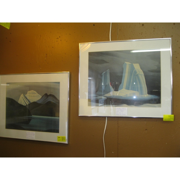 2 LAWREN HARRIS GROUP OF 7 PRINTS "ICEBERGS" DAVIS STRAIT "MOUNTAINS & LAKE"