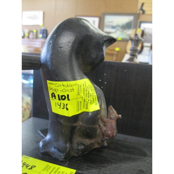 CAST IRON CAT/MOUSE DOOR STOP