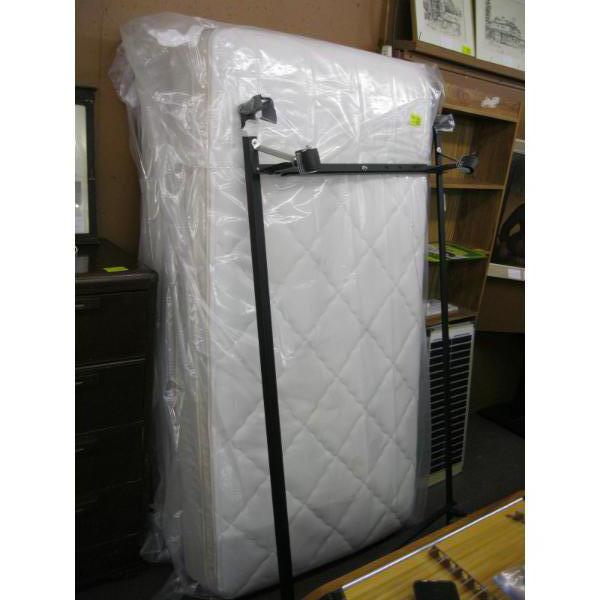SINGLE BOXSPRING & MATTRESS W/ROLLER FRAME