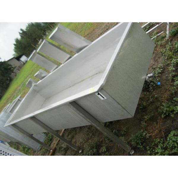 STAINLESS STEEL TROUGH - 10'X44" APPROX. W/DRAIN ON ONE END