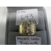 Image 3 : MENS 10KT RING W/SM. DIAMONDS, 4G, SZ 9.5