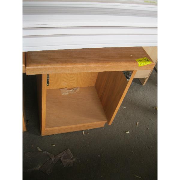 3 OAK NIGHTSTANDS - 1 W/DRAWER