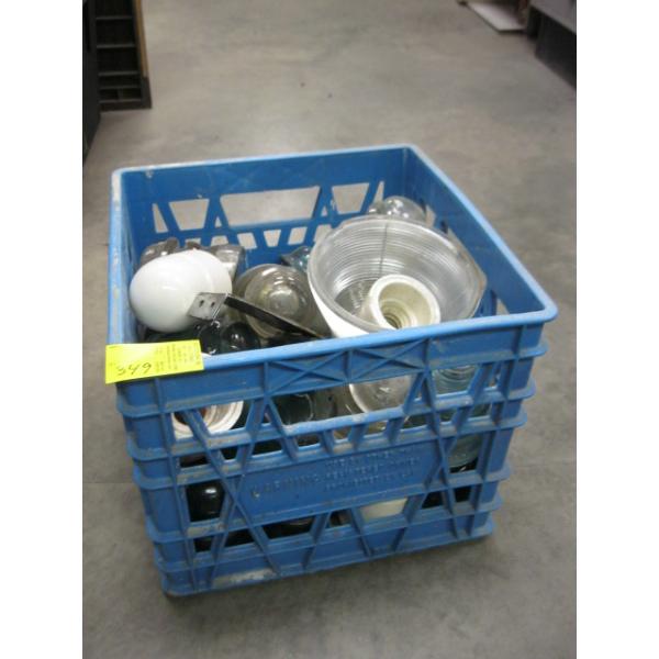 CRATE OF ASST. GLASS INSULATORS
