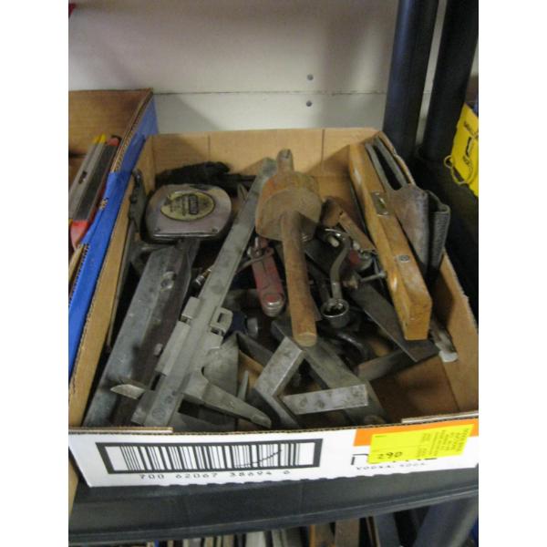 MISC. MEASURING CALIPERS, LEVEL, ETC.