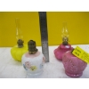 Image 2 : 3 COLORED BASED OIL LAMPS