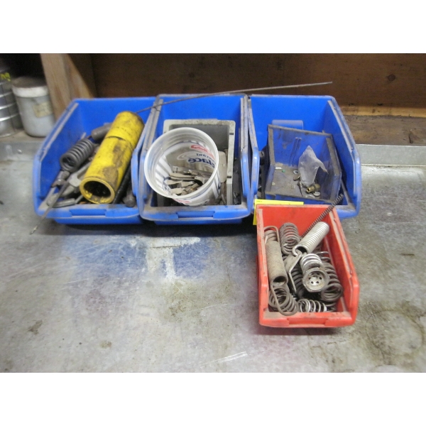 LARGE LOT OF MISC. PLASTIC CONTAINERS W/ASST'D CONTENTS - FITTINGS, SCREWS, ETC.