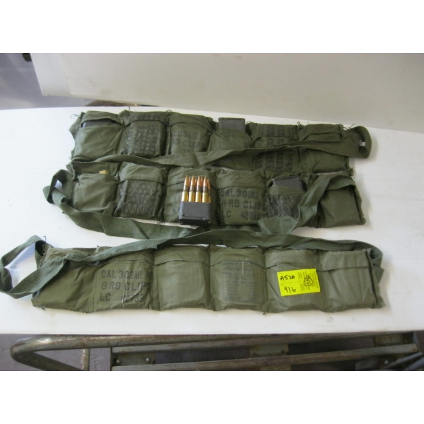 3 SHELL BELTS W/30-06 8 ROUND CLIPS 