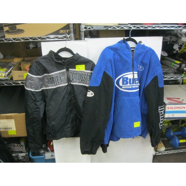 HARLEY DAVIDSON LIGHTWEIGHT JACKET (2XL) & BUELL JACKET (3XL)