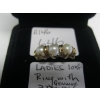 Image 3 : LADIES 10KT RING W/GENUINE 3 PEARLS, 2.5G, SZ 7