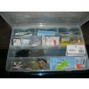 Image 5 : BLUE & TAN TACKLEBOX W/ASST. CONTENTS