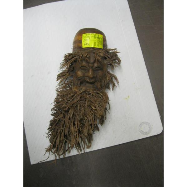 ANTIQUE BAMBOO ROOT FACE CARVING