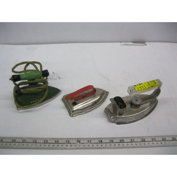 3 VINTAGE IRONS