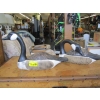 Image 1 : 2 WOOD CARVED GEESE