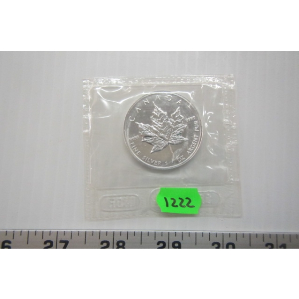 1 .999 FINE SILVER 1 OZ. CDN 2001 COIN (TAX EXEMPT)