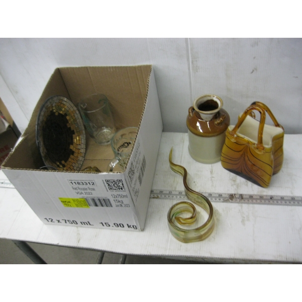 ASST. GLASSWARE, PLATE, ETC.