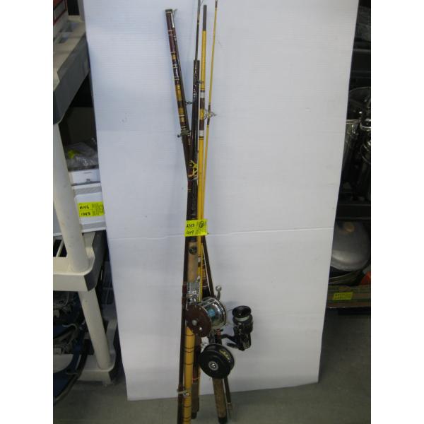 BUNDLE OF 3 FISHING RODS W/REELS