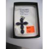 Image 2 : STERLING .925 CROSS PENDANT W/PURPLE STONES