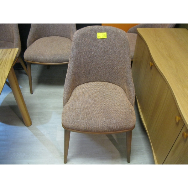 WOOD FRAMED UPHOLSTERED DINING CHAIR