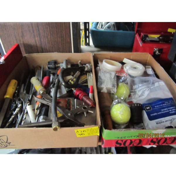 2 FLATS OF MISC. TOOLS