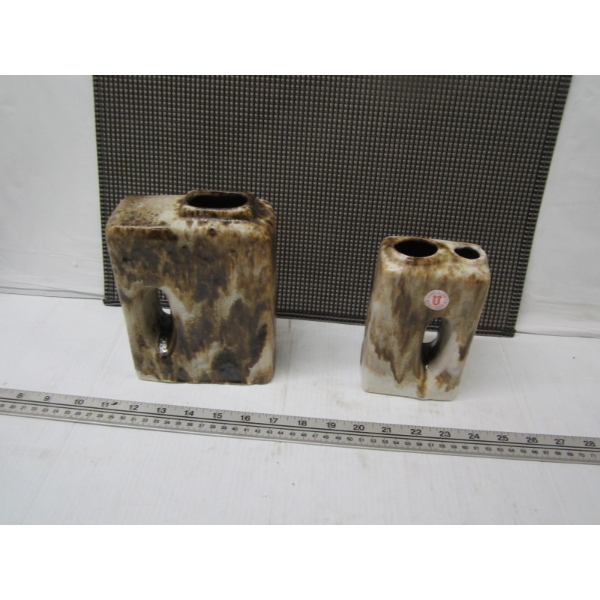2 MCM WEST GERMAN UKERMIK VASES