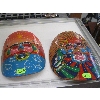 Image 1 : 2 LG. MEXICAN PAINTED CERAMIC MASKS