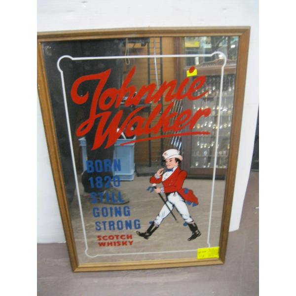 JOHNNY WALKER MIRRORED WHISKEY SIGN
