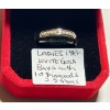 Image 1 : LADIES 14KT WHITE GOLD BAND W/10 DIAMONDS, 2.5G, SZ 6 1/2