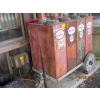 Image 3 : 3 OIL PUMPS W/TANKS & SIGNS ON CART